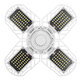 E27 80W LED Garage Lights Deformable Garage Ceiling Light LED Bulb 4 Deformable Panels