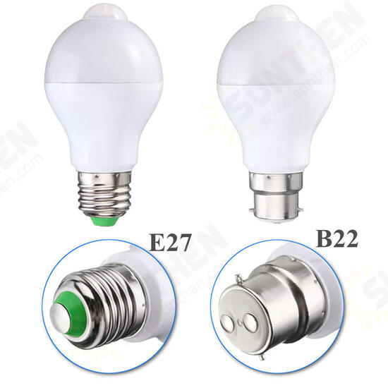 E27 B22 12W SMD5730 24LEDs Infrared Motion Sensor + Light Control Induction Light Bulb AC85-265V