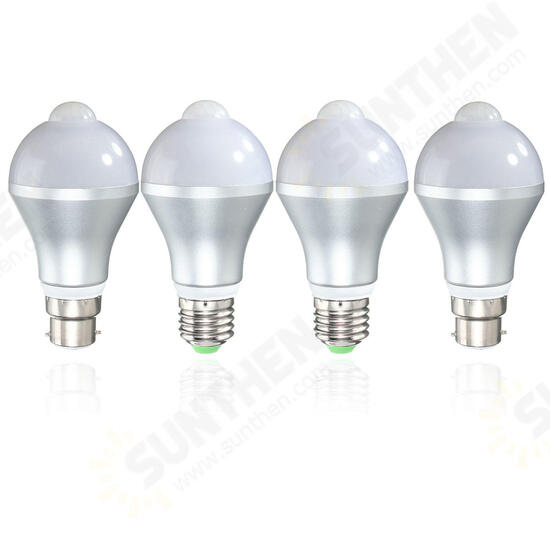 E27 B22 5W Auto PIR Motion Sensor LED Infrared Energy Saving Light Bulb 85-265V