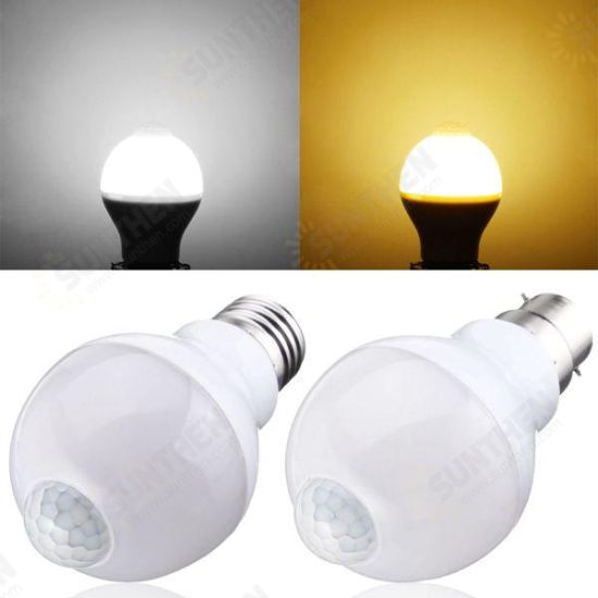 E27 B22 5W SMD5730 10LEDs Infrared Motion Sensor + Light Control Induction Light Bulb AC85-265V