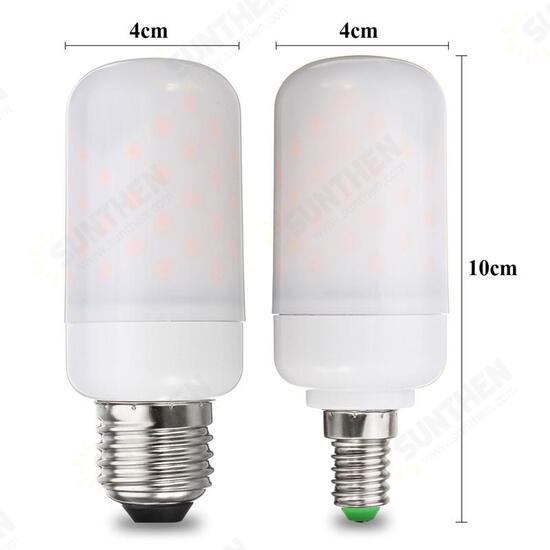 E27 E14 2.7W Two Modes LED Flame Effect Simulated Corn Light Bulb Nature Fire Home Lamp AC85-265V