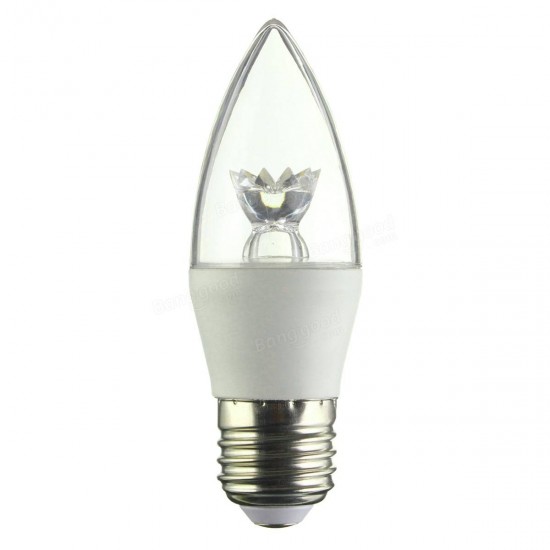 E27 E14 5W C37 LED COB Warm White White Candle Light Lamp Bulb AC 100-240V