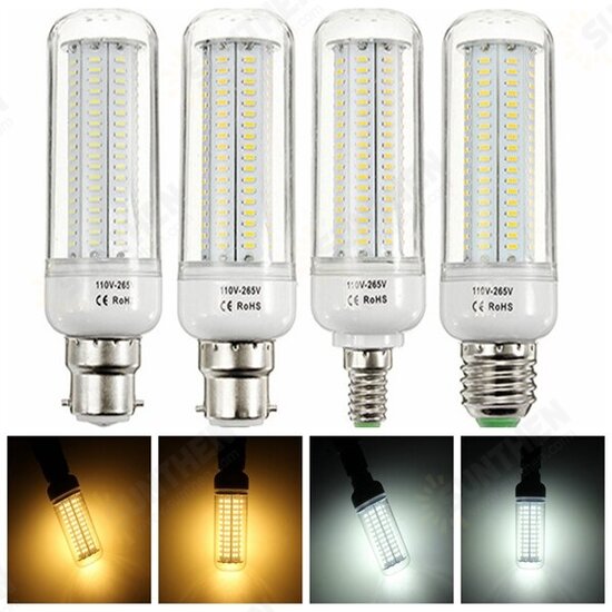 E27 E14 B22 16W 200 SMD 2835 Pure White Warm White LED Corn Light Bulb AC 110-265V