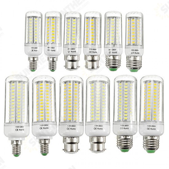 E27 E14 B22 5W 11W SMD 5730 High Bright Pure White Warm White LED Corn Light Bulb AC110-265V E27 E14 B22 5W 11W SMD 5730 High Bright Pure White Warm White LED Corn Light Bulb AC110-265V