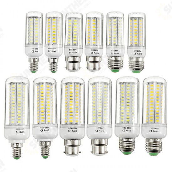 E27 E14 B22 5W 11W SMD 5730 High Bright Pure White Warm White LED Corn Light Bulb AC110-265V