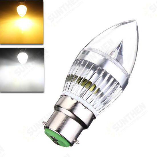 E27 E14 B22 E12 6W LED Chandelier Candle Light Bulb 85-265V