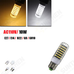 E27 E14 B22 G9 GU10 10W 123 SMD 2835 LED Cover Corn White Warm White Lamp Bulb AC 110V E27 E14 B22 G9 GU10 10W 123 SMD 2835 LED Cover Corn White Warm White Lamp Bulb AC 110V