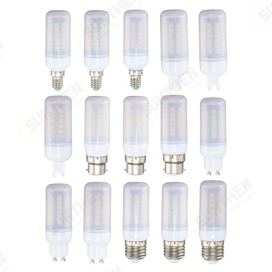 E27 E14 B22 G9 GU10 4.5W 48 SMD 5050 LED Pure White Warm White Natural White Cover Corn Bulb AC 220V