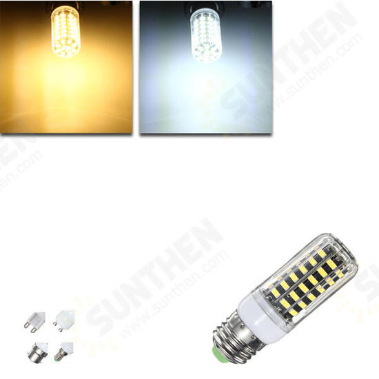 E27 E14 B22 G9 GU10 7W 64 SMD 5733 1000LM LED Warm White White Cover Corn Bulb AC 110V