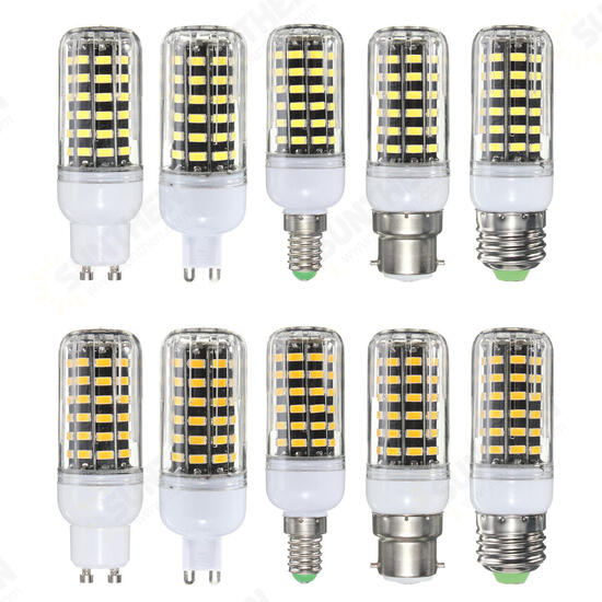 E27 E14 B22 G9 GU10 7W 64 SMD 5733 1000LM LED Warm White White Cover Corn Bulb AC 220V