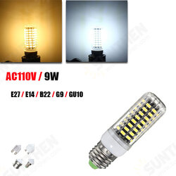 E27 E14 B22 G9 GU10 9W 80 SMD 5733 1100LM LED Warm White White Cover Corn Bulb AC 110V E27 E14 B22 G9 GU10 9W 80 SMD 5733 1100LM LED Warm White White Cover Corn Bulb AC 110V