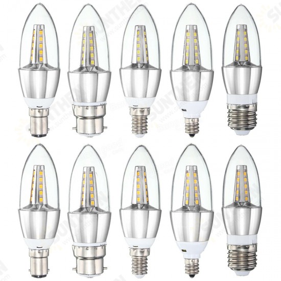 E27 E14 E12 B22 B15 4W 25 SMD 2835 LED Warm White White Candle Light Lamp Bulb AC85-265V E27 E14 E12 B22 B15 4W 25 SMD 2835 LED Warm White White Candle Light Lamp Bulb AC85-265V