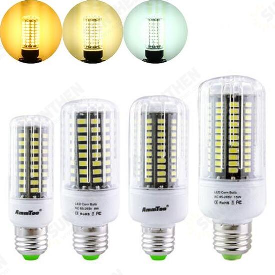 E27 E14 E12 E17 GU10 B22 LED Corn Bulb 7W 72 SMD 5736 LED Lamp Ampoule Led Light AC85-265V