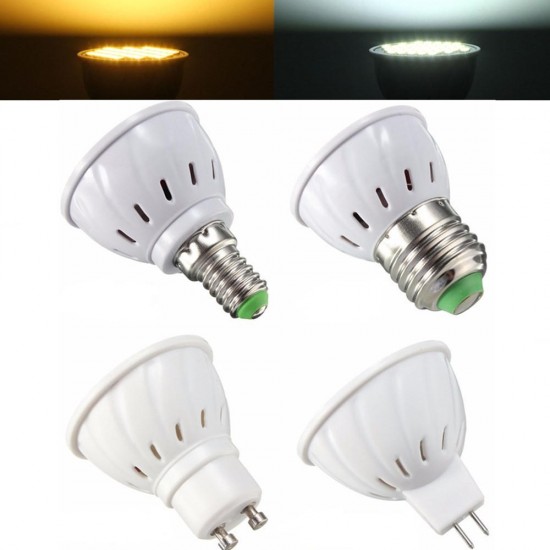 E27 E14 GU10 MR16 4W 5730 SMD 33 400LM Pure White Warm White LED Spot Lightt Lamp Bulb AC85-265V