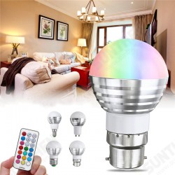 E27 GU10 E14 B22 3W RGB+White 5050 2835 SMD LED Bulb Light with Remote Control AC85-265V E27 GU10 E14 B22 3W RGB+White 5050 2835 SMD LED Bulb Light with Remote Control AC85-265V