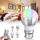 E27 GU10 E14 B22 3W RGB+White 5050 2835 SMD LED Bulb Light with Remote Control AC85-265V