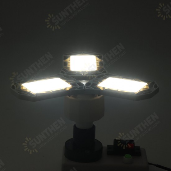 E27 LED Bulb Garage Lamp Deformable Ceiling Light Fixture Foldable Adjustable Workshop Lamp AC85-270V