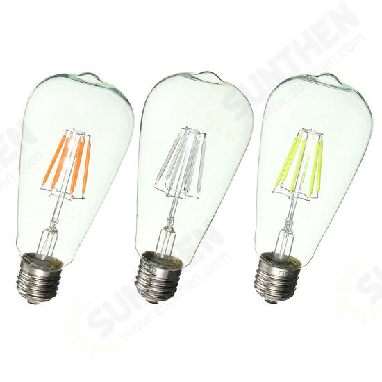 E27 Retro Edison Globe Bulbs 6W Screw LED COB Bulbs RGB Colorful Light Lamp Energy-Efficient AC220V E27 Retro Edison Globe Bulbs 6W Screw LED COB Bulbs RGB Colorful Light Lamp Energy-Efficient AC220V