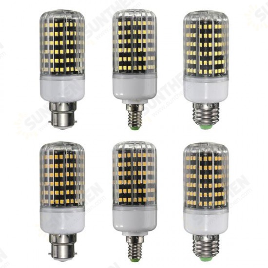 E27/B22/E14 LED Bulb 18W 1300LM 162 SMD 2835 White/Warm White Corn Light Lamp AC 220V