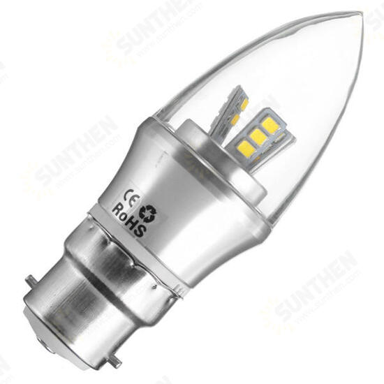 E27/E14/E12/B22/B15 3W LED Warm White/White15SMD 2835 Candle Light Bulb Lamp 85-265V