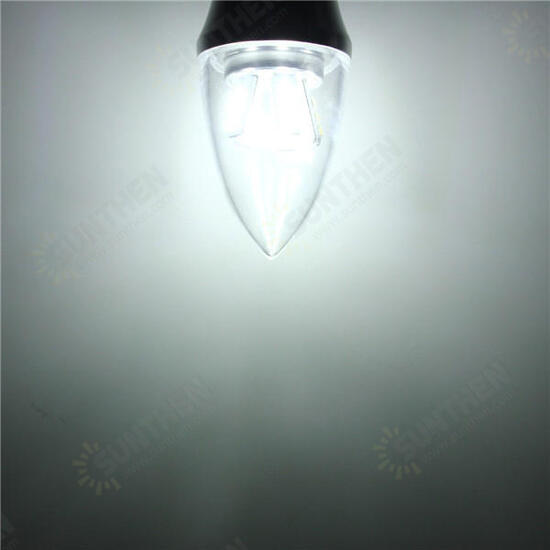 E27/E14/E12/B22/B15 6W LED Warm White/White 25SMD 2835 Silver Candle Light Bulb Lamp 85-265V