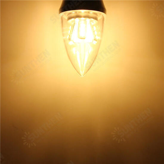 E27/E14/E12/B22/B15 6W LED Warm White/White 25SMD 2835 Silver Candle Light Bulb Lamp 85-265V