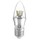 E27/E14/E12/B22/B15 6W LED Warm White/White 25SMD 2835 Silver Candle Light Bulb Lamp 85-265V