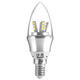 E27/E14/E12/B22/B15 6W LED Warm White/White 25SMD 2835 Silver Candle Light Bulb Lamp 85-265V