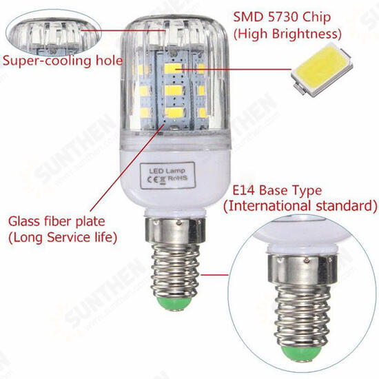 E27/E14/E12/B22/G9/GU10 Dimmable 3W AC110V LED Bulb 24 SMD 5730 Corn Light Lamp E27/E14/E12/B22/G9/GU10 Dimmable 3W AC110V LED Bulb 24 SMD 5730 Corn Light Lamp