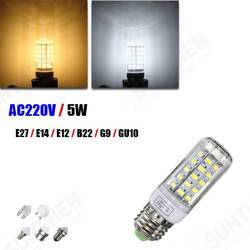 E27/E14/E12/B22/G9/GU10 Dimmable 5W AC220V LED Bulb White/Warm White 50 SMD 5730 Corn Light Lamp E27/E14/E12/B22/G9/GU10 Dimmable 5W AC220V LED Bulb White/Warm White 50 SMD 5730 Corn Light Lamp