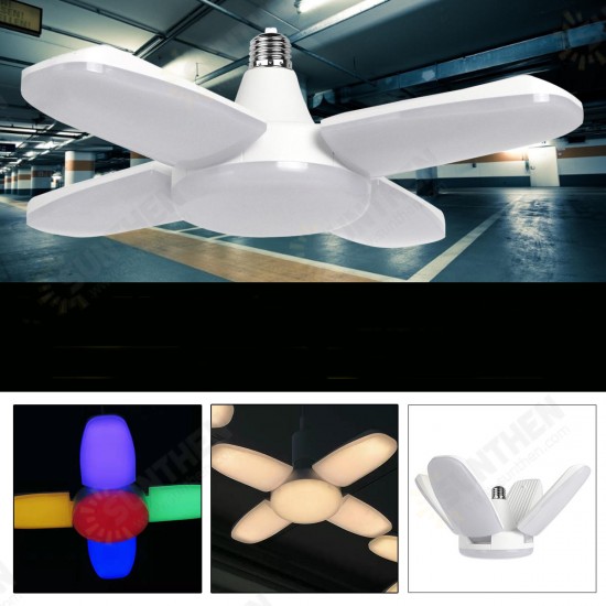 E27/E26 AC165V-265V Warm White Colorful 60W 2835 164LED Light Bulb Ceiling Fan Blade Deformable Garage Lamp