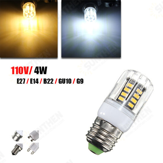 G9 E14 E27 B22 GU10 4W 30 SMD 5733 LED Cover Corn Light Lamp Bulb AC 110V