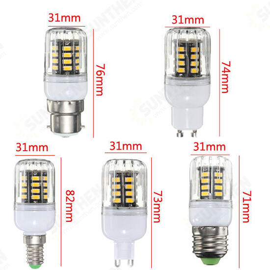 G9/E14/E27/B22/GU10 4W 30 SMD 5733 LED Cover Corn Light Lamp LED Bulb AC 220V