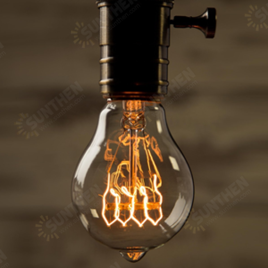 6Pcs E27 40W AC230V Tungsten Filament Lamp Edison Retro Series Tungsten Filament Round Wire