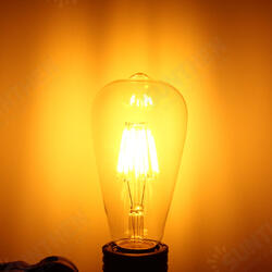 Dimmable E27 ST64 6W COB Filament Edison Vintage LED Light Bulb AC110V-120V Dimmable E27 ST64 6W COB Filament Edison Vintage LED Light Bulb AC110V-120V