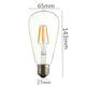 Dimmable E27 ST64 6W COB Filament Edison Vintage LED Light Bulb AC110V-120V