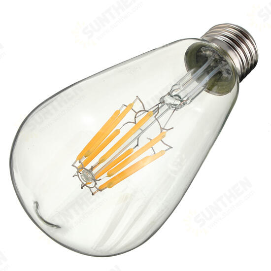 E27 ST64 8W Warm White Vintage Edsion Non-dimmable LED COB Light Bulb AC85-265V