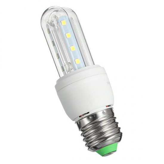 E27 3W 5W 7W SMD 2835 U Shape LED Pure White Warm White Corn Light Bulb AC85-265V