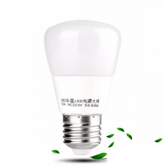 Newest E27 5W SMD 5730 LED Pure White Warm White 550Lm Glaze Light Lamp Bulb AC85-265V