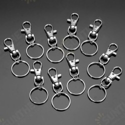 10pcs Fashion Stainless Steel Dual Key Holder Ring Keychain Silver 10pcs Fashion Stainless Steel Dual Key Holder Ring Keychain Silver