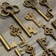 13pcs Antique Vintage Old Look Skeleton Key Lot Set Pendant Heart Bow Lock Steampunk Jewel