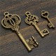 13pcs Antique Vintage Old Look Skeleton Key Lot Set Pendant Heart Bow Lock Steampunk Jewel