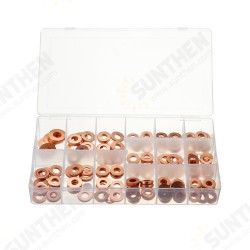 150pcs Copper Diesel Injector Washer Seal Assortment Set Fuel Injector Seal Ring 150pcs Copper Diesel Injector Washer Seal Assortment Set Fuel Injector Seal Ring