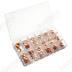 150pcs Copper Diesel Injector Washer Seal Assortment Set Fuel Injector Seal Ring 150pcs Copper Diesel Injector Washer Seal Assortment Set Fuel Injector Seal Ring