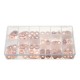 150pcs Copper Diesel Injector Washer Seal Assortment Set Fuel Injector Seal Ring