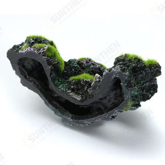 16x8.5x9cm New Resin Aquarium Coral Reef Rock Decor Aquarium Aquarium Conch Reef Moss Rockery Decorations