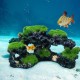 16x8.5x9cm New Resin Aquarium Coral Reef Rock Decor Aquarium Aquarium Conch Reef Moss Rockery Decorations