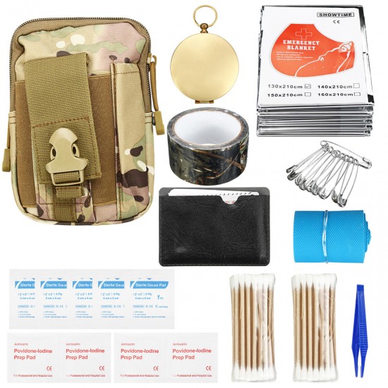 185Pcs Survival Tools Kit Emergency Survival Kit Multi-Tools First Aid Supplies Survival Gear EDC Gadget Tool Set for Camping Hiking Hunting SOS