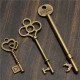 18Pcs Antique Vintage Old Look Skeleton Key Lot Pendant Heart Bow Lock Steampunk