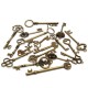 18Pcs Antique Vintage Old Look Skeleton Key Lot Pendant Heart Bow Lock Steampunk